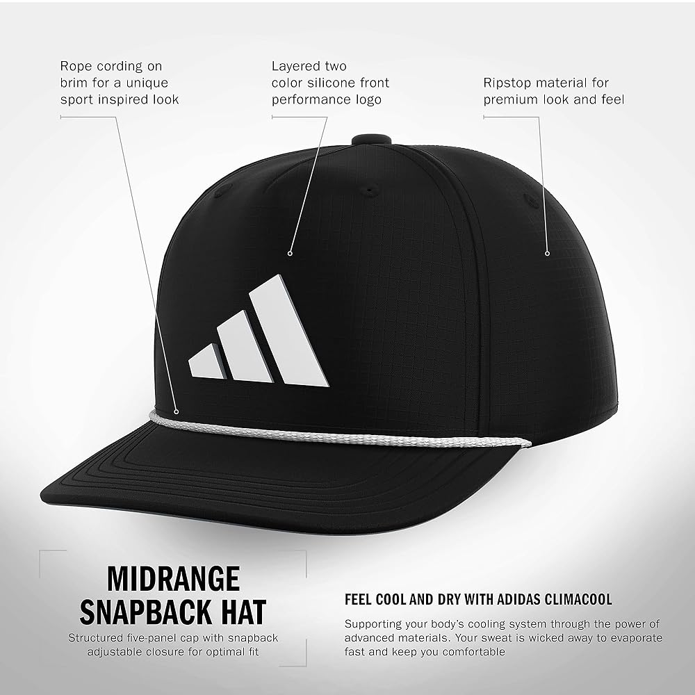 adidas - 【adidas】Tinman Elite SnapBack Hat adidas Men's Sport 5-Panel, High Crown Structured Snapback